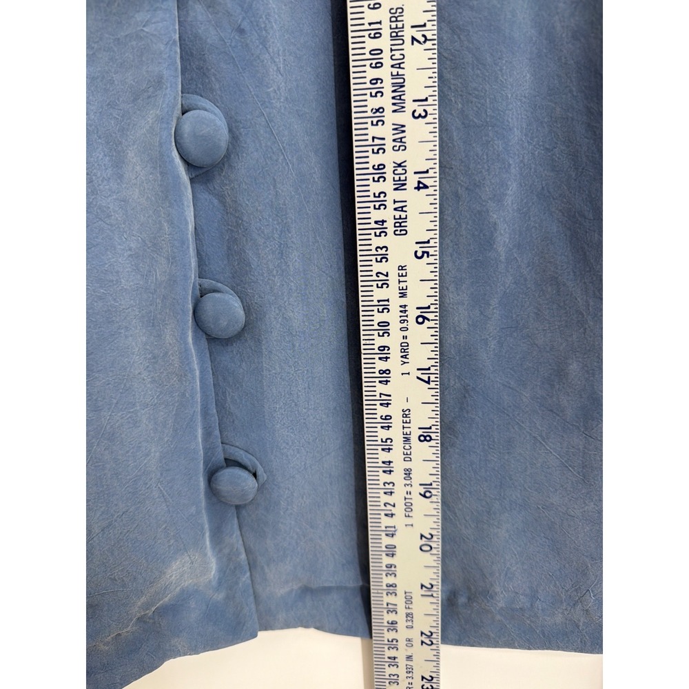 Jeffrey & Dara‎ Petite Blue 2 Piece Set Jacket Pants Rayon Size 4 Vintage - Picture 9 of 13